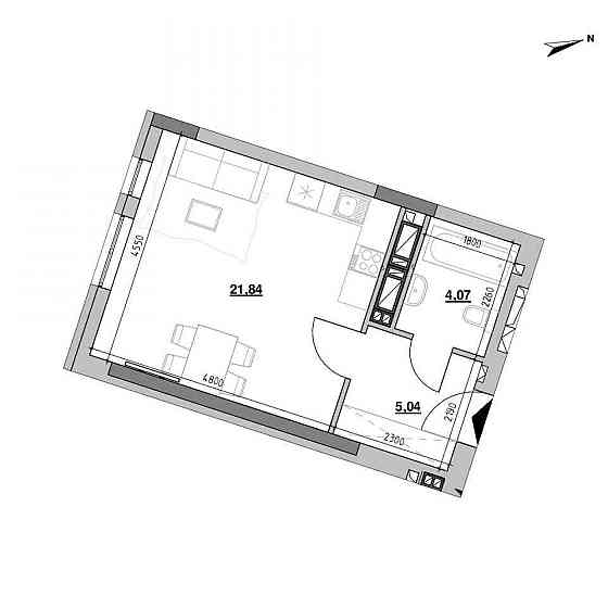 Продаж Квартира 1-кімнатна, 4/7 поверх на вул. Шевченка Тараса Львів