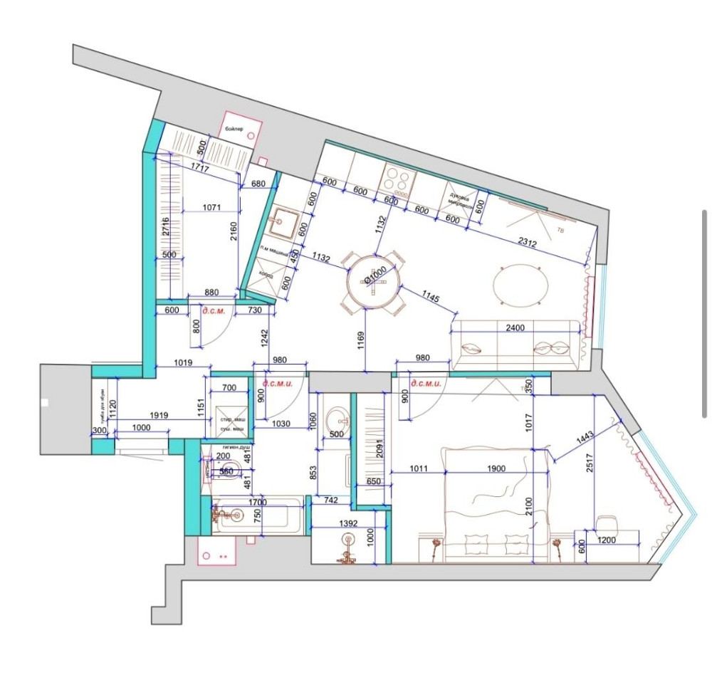 Продаж Квартира 2-кімнатна, 16/19 поверх на Хмельницького Богдана вул., д. 58-А Київ - фото 12