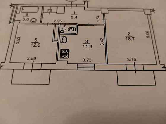 Оренда Квартира 2-кімнатна, 4/7 поверх на ул. Строителей Kiev