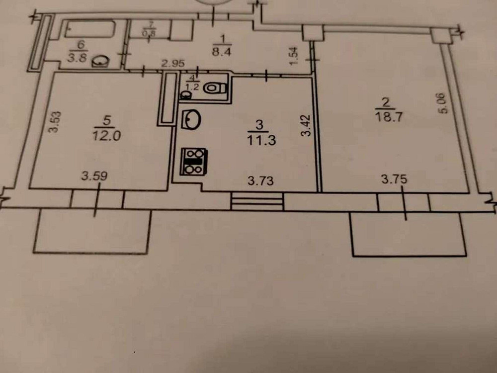 Оренда Квартира 2-кімнатна, 4/7 поверх на ул. Строителей Київ - фото 2
