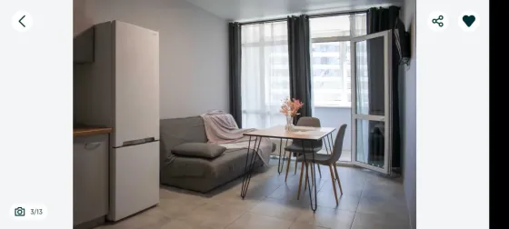 Long-term rent of 1-room apartment. Metro Livoberezhna, residential complex "Galaktika", Lira building Kiev