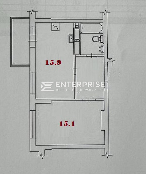 Продаж 1к Квартира 44.77 кв.м Сосюри Володимира вул. Київ - фото 2