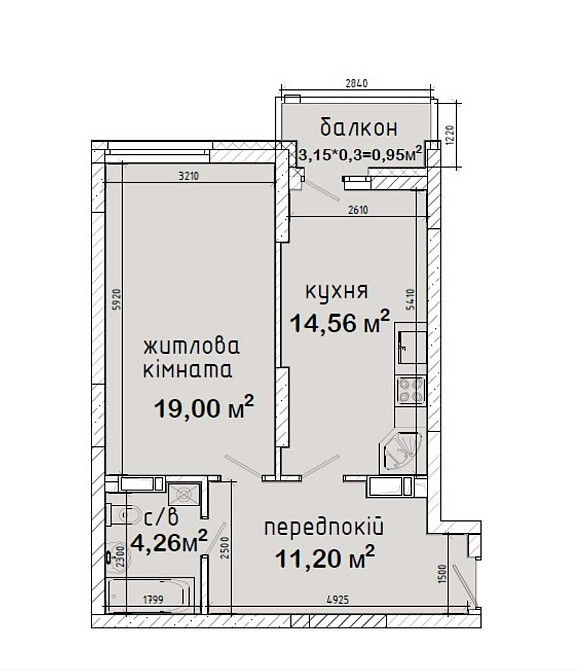Продаж Квартира 1-кімнатна, 10/24 поверх на Глушкова Академіка вул., д. 42 Kiev - photo 8