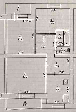 Продаж Квартира 3-кімнатна, 4/5 поверх на ольжича, 7 Київ