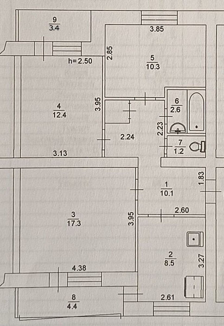 Продаж Квартира 3-кімнатна, 4/5 поверх на ольжича, 7 Киев - изображение 2
