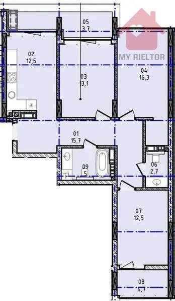 Продаж Квартира 3-кімнатна, 4/12 поверх на Капушанська, 140 Uzhhorod - photo 6