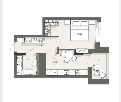 Продаж 1к Квартира 38.4 кв.м five address Львів - фото 5