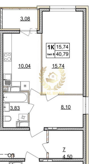 Продаж Квартира 1-кімнатна на Озерная ул., 1  - фото 2