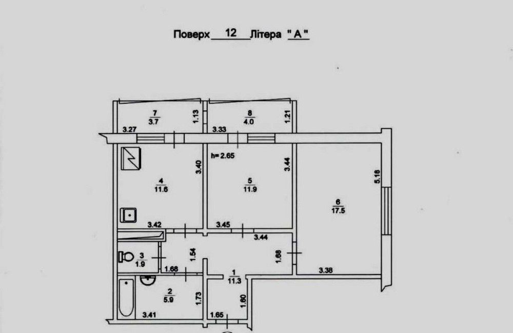 Продаж Квартира 2-кімнатна, 12/18 поверх на Вишняківська, 3 Киев - изображение 18