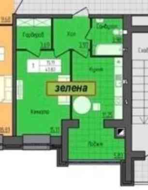 Продаж Квартира 1-кімнатна, 9/14 поверх на Домбровського 3 Zhytomyr