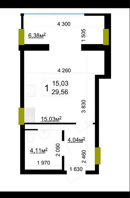 Продаж Квартира 1-кімнатна, 10/14 поверх на вул. Незалежності Житомир - фото 1