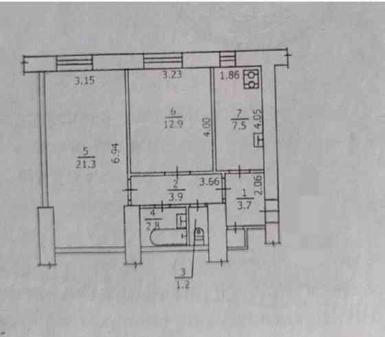 Продаж Квартира 2-кімнатна, 2/5 поверх на улица Гарматная, д.33/1 Київ
