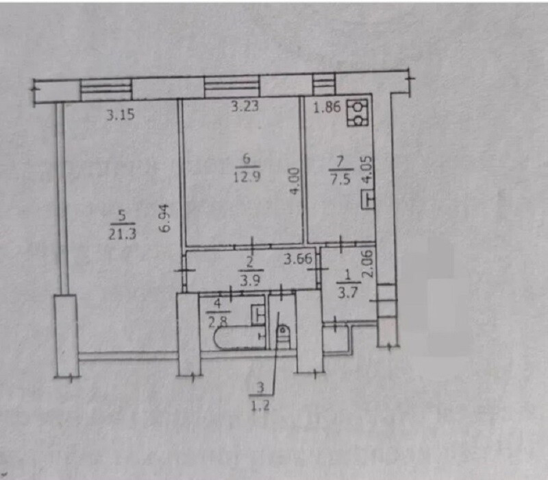 Продаж Квартира 2-кімнатна, 2/5 поверх на улица Гарматная, д.33/1 Київ - фото 4