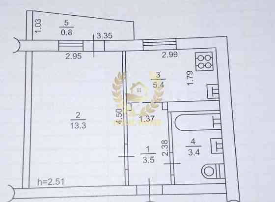 Продаж Квартира 1-кімнатна, 4/9 поверх на Демеевская ул., 39 Kiev