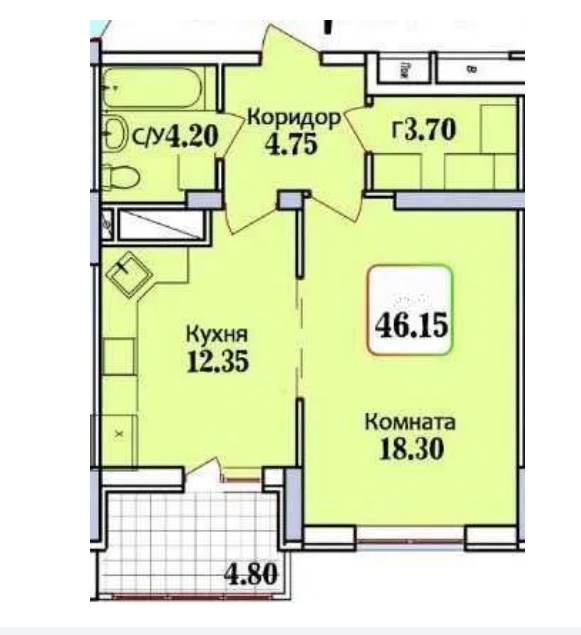 1 комнатная квартира в современном ЖК/ Черемушки Одеса - фото 2