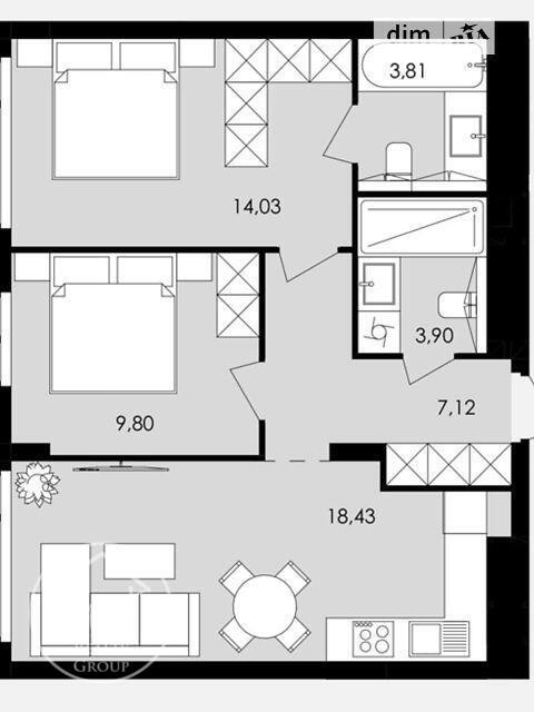 Продаж 2к Квартира 57 кв.м Героїв майдану Сокільники - фото 2