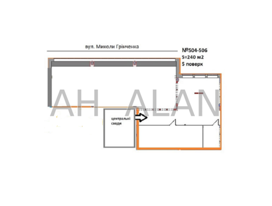 Оренда офісне приміщення на вул. Малевича Казимира приміщень - 4, поверх - 5/5 Київ