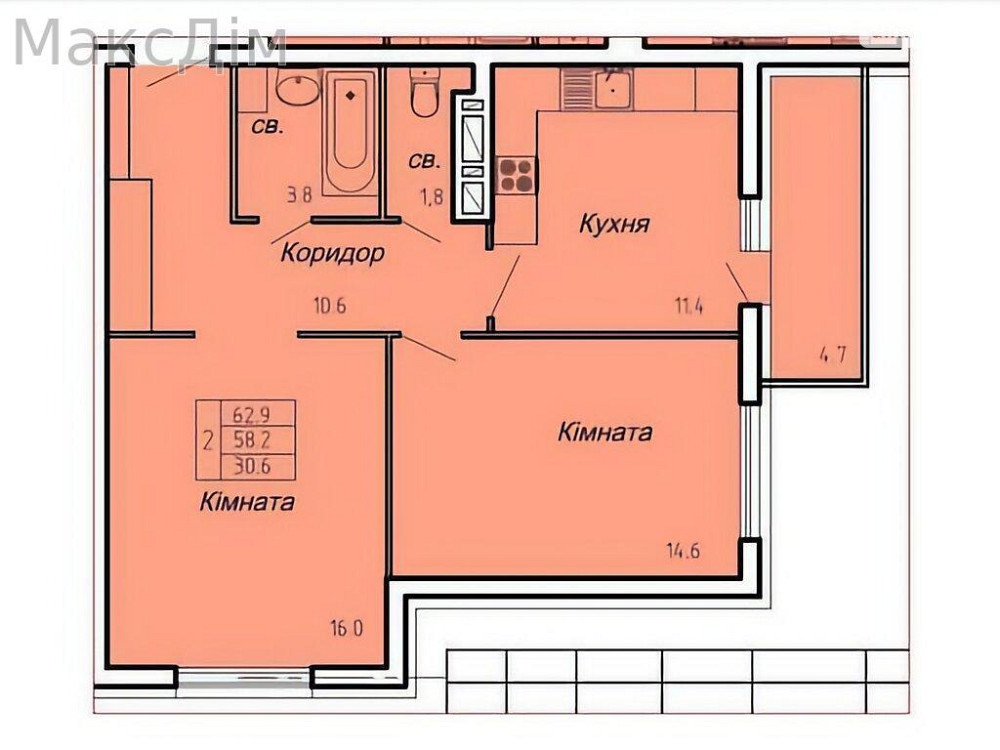 Продаж Будинок 2-кімнатний на вул. Полковника Нечая Ternopil' - photo 2