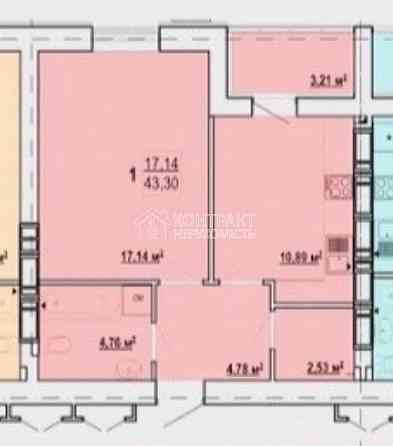 Продаж Квартира 1-кімнатна, 14/16 поверх на вул. Борткевича Харків