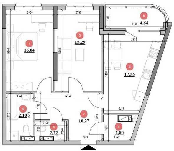 Продаж Квартира 2-кімнатна, 24/28 поверх на Дніпровська наб. вул., д. 17в Kiev - photo 2