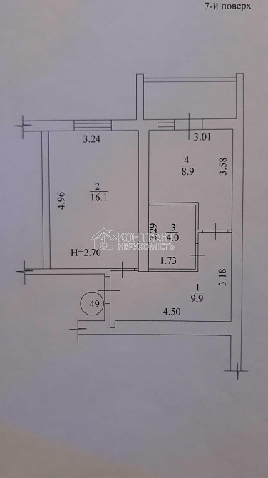 Продаж Квартира 1-кімнатна, 7/9 поверх на вул. Домобудівельна Харків - фото 13