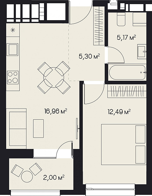 Продаж Квартира 1-кімнатна, 6/10 поверх на вул. Пимоненка Миколи Львов - изображение 2