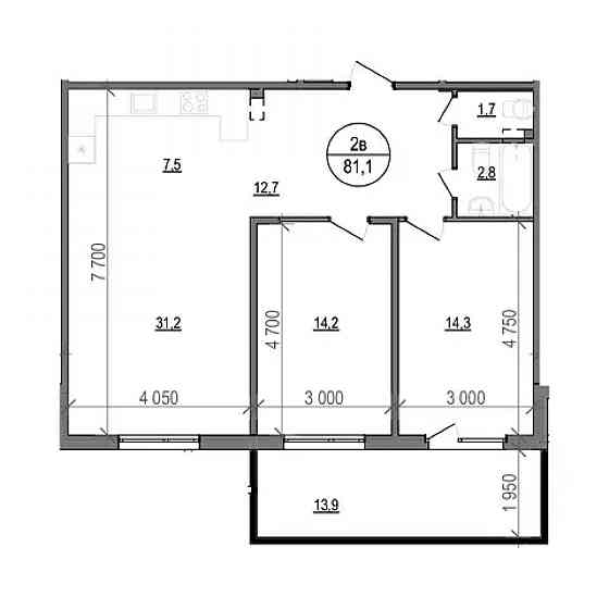 Продаж Квартира 2-кімнатна, 1/4 поверх на вул. Зелена бічна Басовка