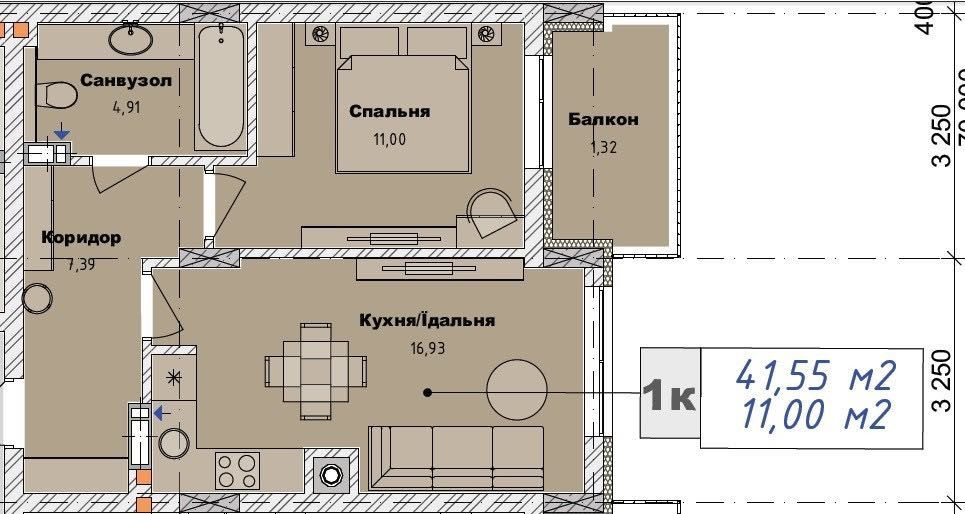 Продаж Квартира 1-кімнатна, 5/6 поверх на вул. Артищівська Городок - фото 12