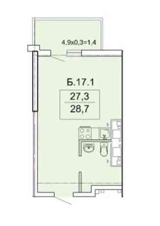Квартира-студія в ЖК «Акрополь» Одеса