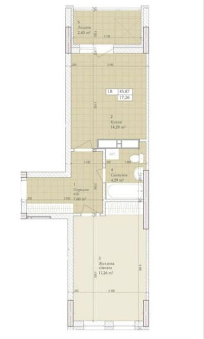 Продаж Квартира 1-кімнатна, 24/26 поверх на Сосюри, 6 Київ - фото 4