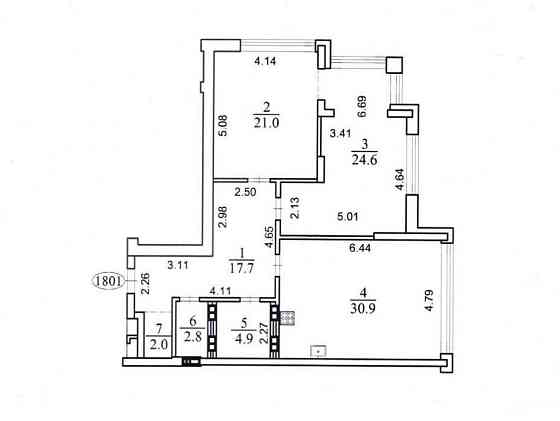 Оренда офісне приміщення на улица Трускавецкая, д.6 приміщень - 3, поверх - 18/24 Київ