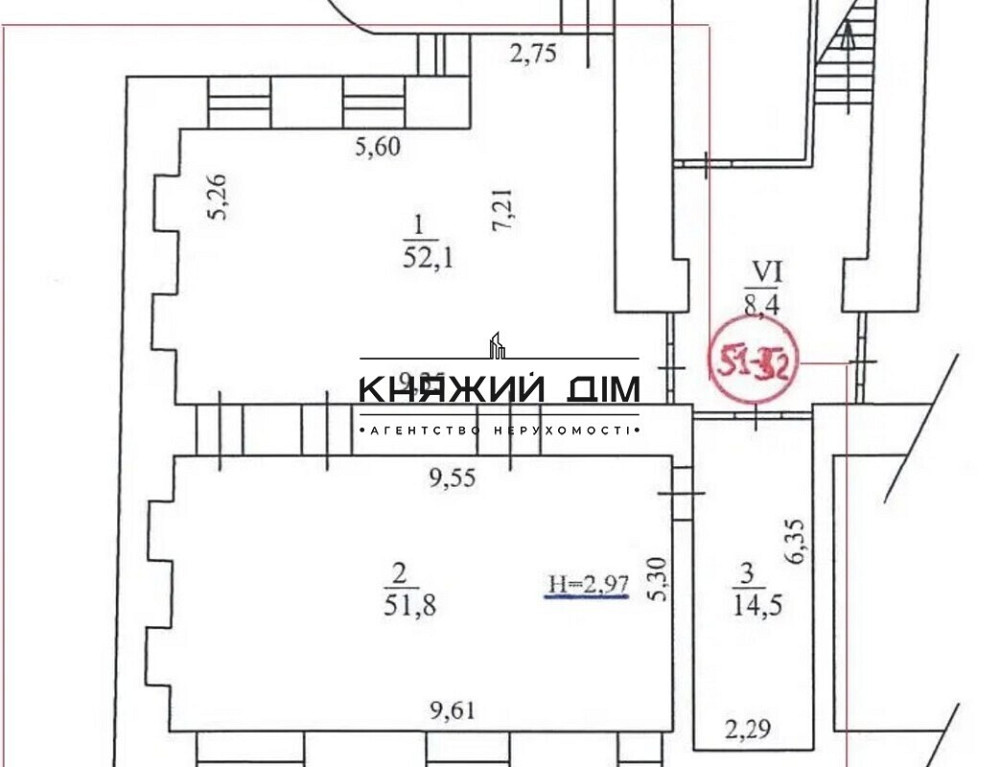 Оренда офісне приміщення на Шота Руставели ул. поверх - 1/5 Київ - фото 1