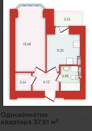 Продаж Квартира 1-кімнатна, 2/16 поверх Kiev