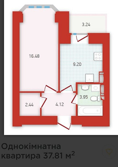 Продаж Квартира 1-кімнатна, 2/16 поверх Київ - фото 1