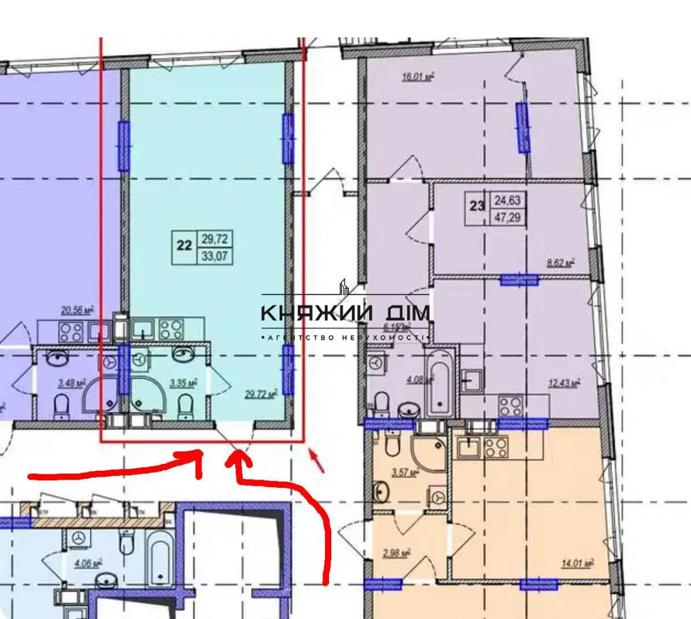 Продаж 1 кімнатної ЖК Метро Парк ст. м. Вирлиця Київ - фото 2