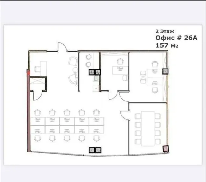 For rent Office Spaces area 157 sq.m floor 4 Kiev Євгена Коновальця Kiev - photo 1
