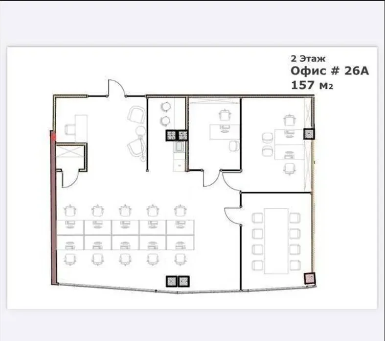 Сдаётся Офисные помещения площадь 157 кв.м 4-й этаж Киев Євгена Коновальця Киев - изображение 1