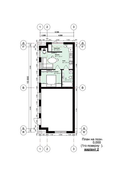 Продаж Квартира 1-кімнатна, 1/3 поверх на Козацька вул., 6  - фото 3
