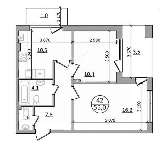 Продаж 2к квартири 55 кв. м Брюховичі (Перемишлянський район)