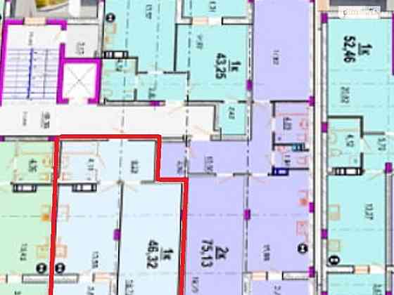 Продаж Квартира 1-кімнатна, 8/8 поверх на Богуна Vinnytsya