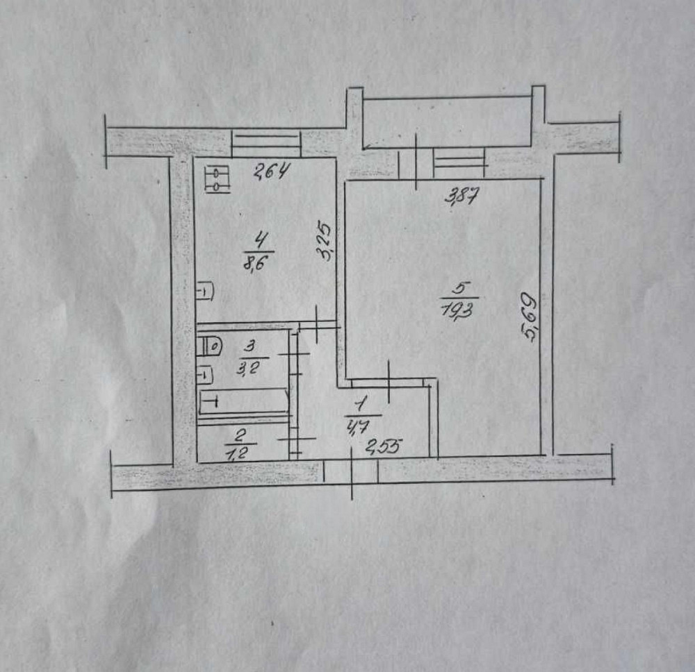 Продаж Квартира 1-кімнатна, 4/10 поверх на вул. Звязківців Житомир - фото 12