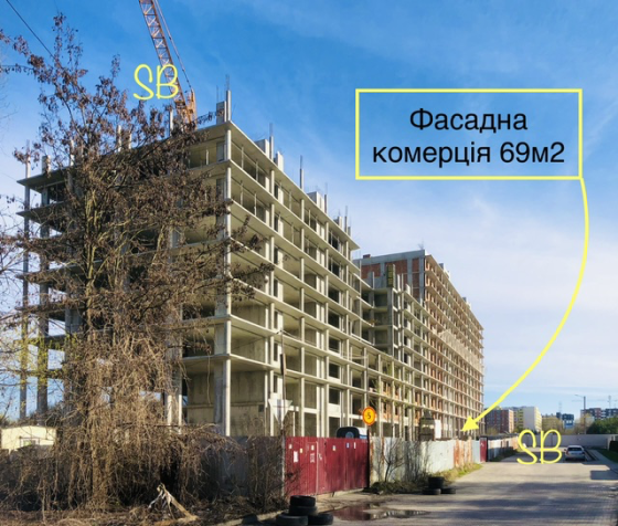 Фасадная коммерция 69м2 Львов