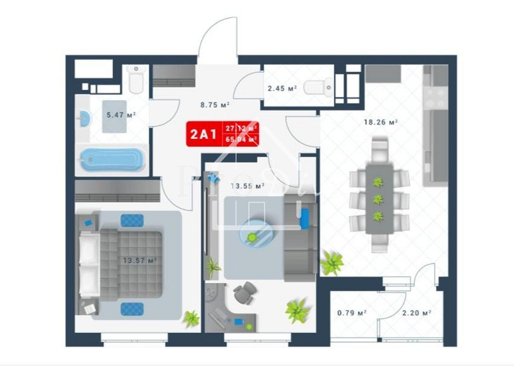 Продаж двокімнатна квартира 65,5 м2 ЖК Причал 8 Осокорки Київ - фото 14