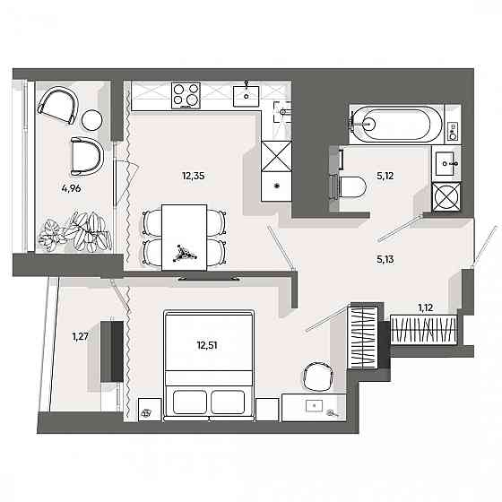 Продаж Квартира 1-кімнатна, 4/10 поверх на вул. Раковського Івана L'viv