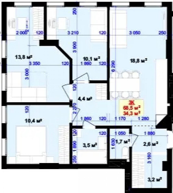 Продаж 3к Квартира 68.5 кв.м селянська вул. Івано-Франківськ - фото 17