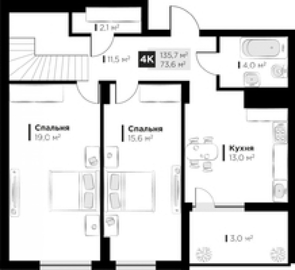 Продаж Квартира 4-кімнатна, 5/6 поверх на вул. Червоної калини Sokilnyky - photo 10