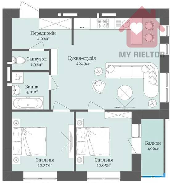 Продаж Квартира 2-кімнатна, 5/9 поверх Ужгород - фото 4