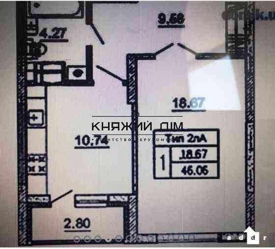 Продаж 1к Квартира 46 кв.м Краковская ул. Kiev