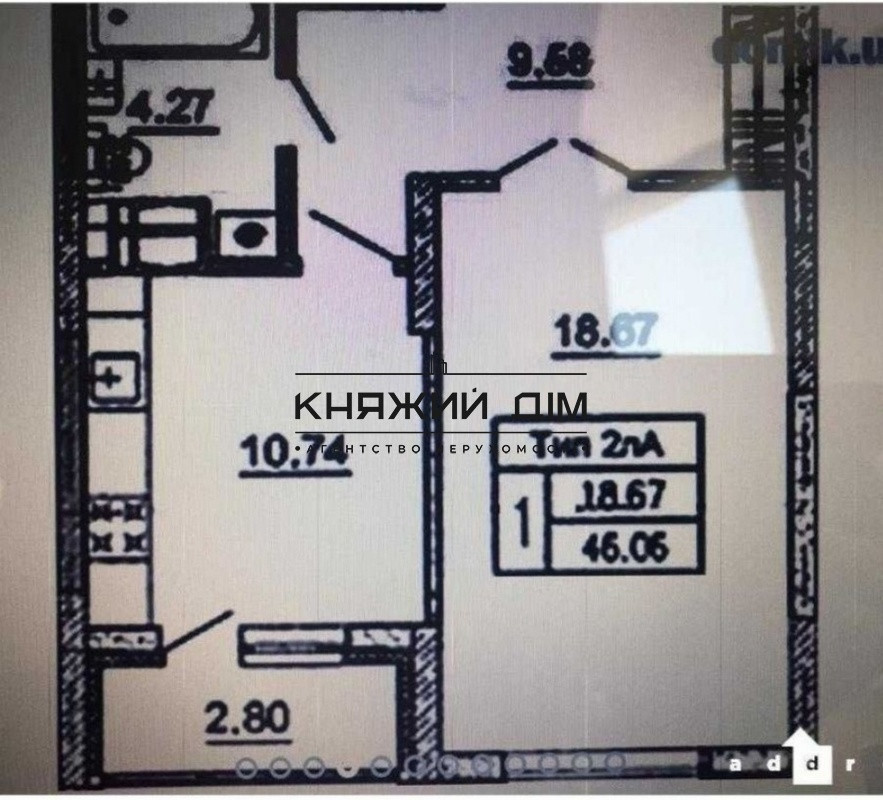 Продаж 1к Квартира 46 кв.м Краковская ул. Київ - фото 2