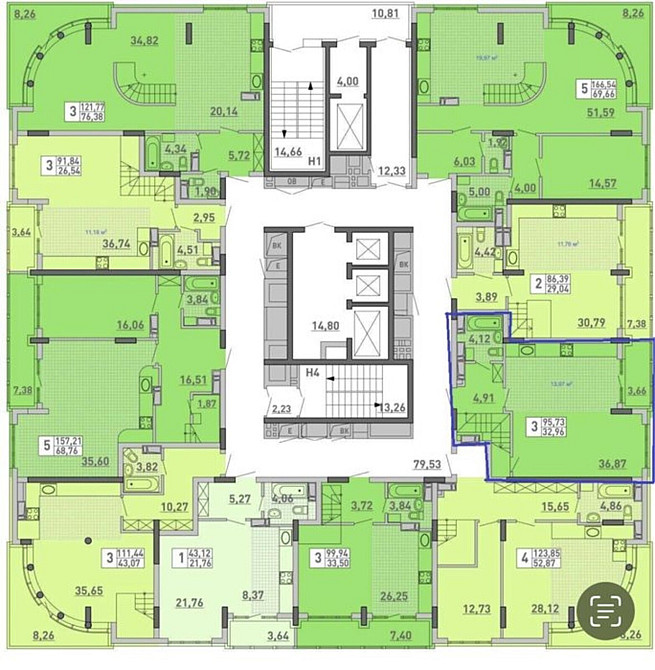 Продаж Квартира 3-кімнатна, 25/27 поверх на Вишгородська вул., 45г Київ - фото 7